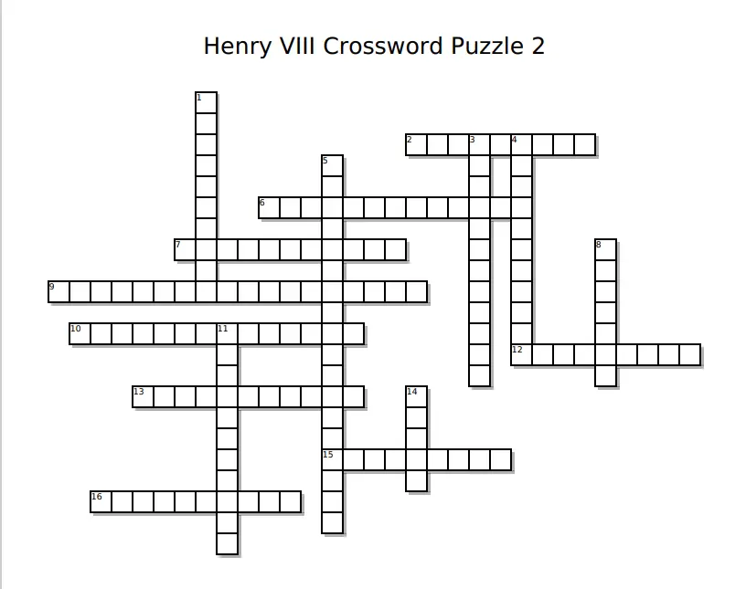 #FridayFun Henry VIII Crossword Puzzle 2 The Anne Boleyn Files