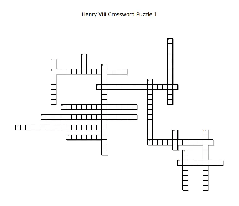 #FridayFun Henry VIII Crossword Puzzle 1 The Anne Boleyn Files